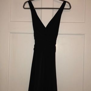 New black dress, fully lined, criss cross back